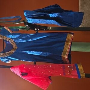 Blue and Pink Salwar/kameez